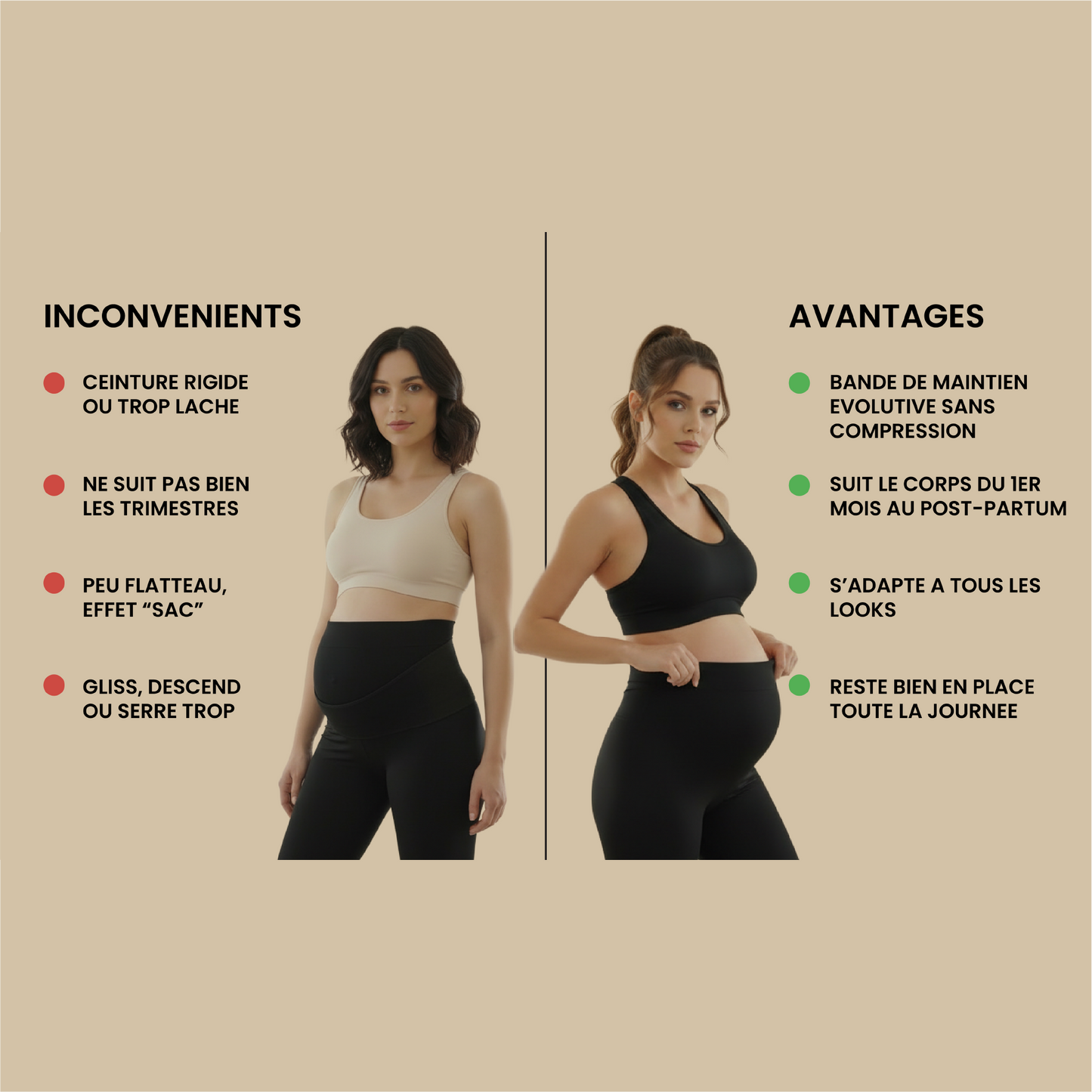 Le legging de grossesse qui s'adapte parfaitement à votre ventre
