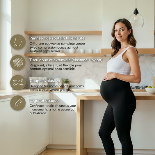 Le legging de grossesse qui s'adapte parfaitement à votre ventre